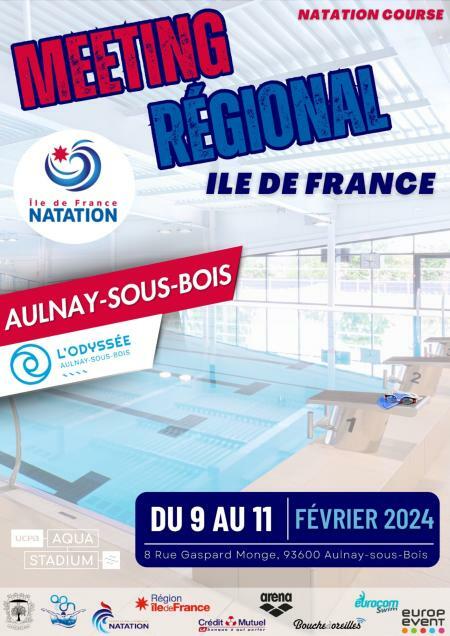 Championnat Régional Ile de France à Aulnay  du 9 au 11 février 2024